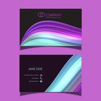 Abstract flow business card  vector