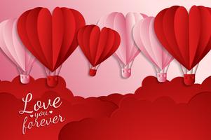 love Invitation card Valentine's day abstract background. Greeting card, Flat design Happy love. can be add text. vector illustration
