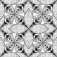 Patrón floral sin fisuras Ornamento lineal. Fondo abstracto vector