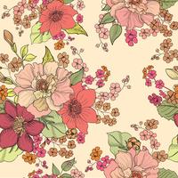 Floral seamless background. Flower pattern. vector