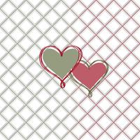 Love heart seamless pattern Valentine day holiday geometric ornament vector