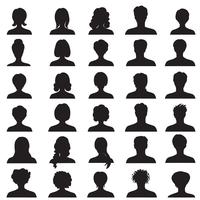 Avatar set. People profile silhouettes vector