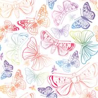 Butterfly seamless pattern. Summer holiday wildlife floral background. vector