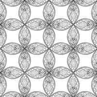 Floral seamless pattern. Linear ornament. Abstract background vector