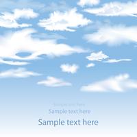 Blue sky with clouds background. Blur sky skyline wallpaper. vector