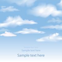 Blue sky with clouds background. Blur sky skyline wallpaper. vector