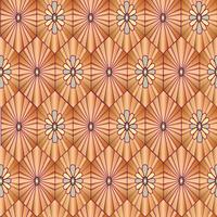 Patrón floral abstracto Ornamento inconsútil geométrico con estilo vector