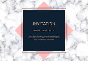 Greeting card design template, Minimal banner and cover with marble texture and geometric golden foil detail background. vector