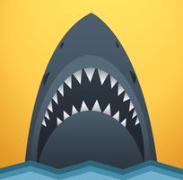 Ilustración vectorial de tiburón vector