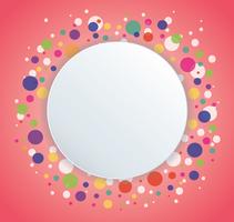 Fondo abstracto colorido círculo redondo vector