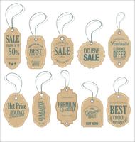 Vintage Style Sale Tags Design vector