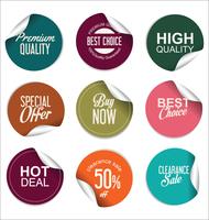 Modern badges stickers and labels collection vector