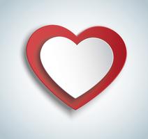 Corazón en el icono de forma de corazón. Fondo de San Valentín vector