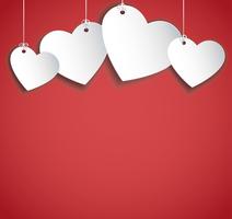 hang hearts illustration. Valentine`s day background.