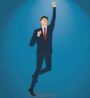 businessman celebrating a successful achievement. Business concept vector