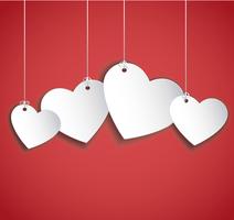 hang hearts illustration. Valentines day background vector