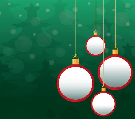Christmas balls background 