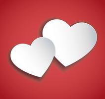 two hearts icon vector. Valentine`s day background. vector
