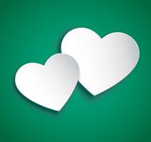 two hearts icon vector. Valentine`s day background. vector