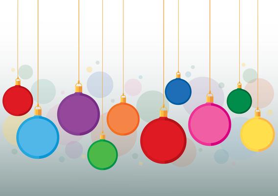 colorful Christmas ball background vector