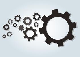 Gears wheel and space background vector