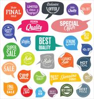 Modern badges stickers and labels collection vector