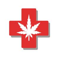 cannabis therapy medical and healthcare  vector