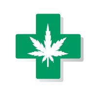 cannabis therapy medical and healthcare  vector
