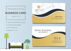 Plantilla de tarjeta de presentación para el diseñador de interiores. vector