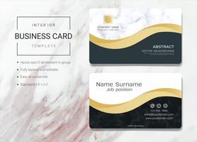 Interior business name card template. vector