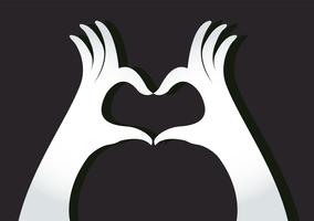 hands make a heart symbol  vector