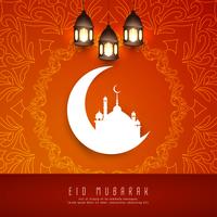 Abstract beautiful Eid Mubarak festival background vector