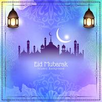 Abstract Eid Mubarak festival background design vector