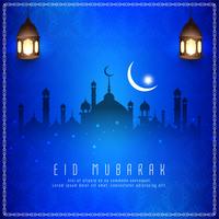 Abstract Eid mubarak Islamic religious background vector