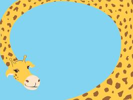 giraffe cartoon background vector