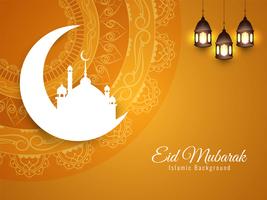 Abstract Islamic Eid Mubarak background vector