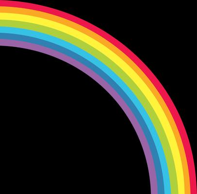 cute rainbow background and space 