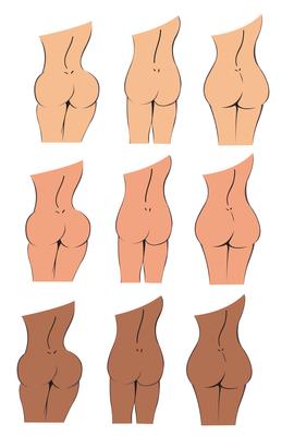 bottom , butt , booty cartoon 