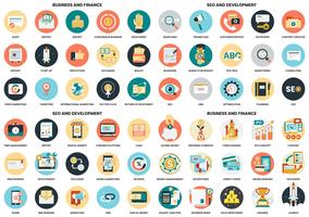 Business icons set for business vector