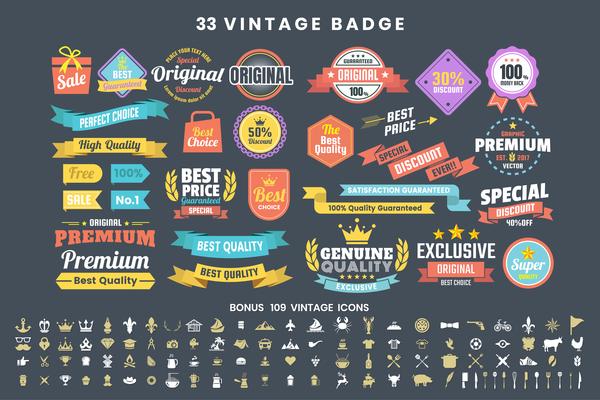 Vintage Retro Vector Logo for banner