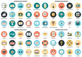 Business icons set for business vector