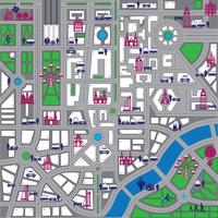 Mapa de la ciudad vector