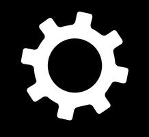 gear engineering symbol vector 