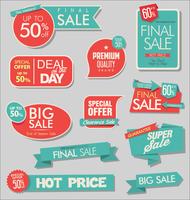 Sale banner and special offer tags collection vector