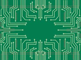 Microchip línea tecnología símbolo Resumen antecedentes vector