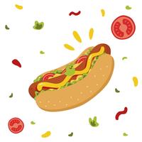 Vector de hot dog