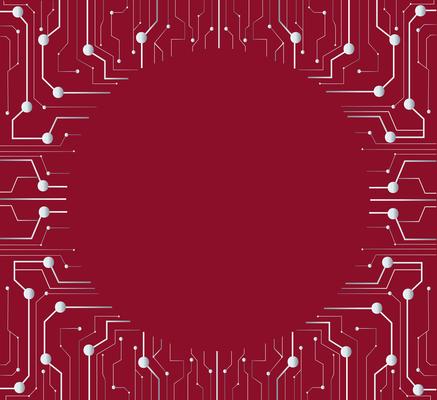 technology line and circle space middle background