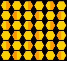 bee hive hexagon pastel cartoon background