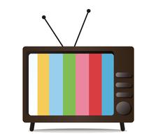 television and empty space vector