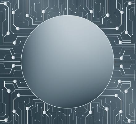 technology line and circle space middle background